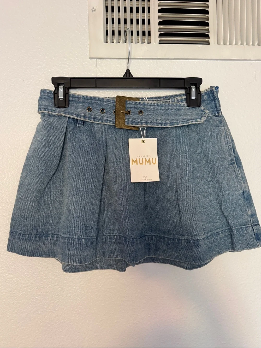 Show Me Your MuMu Lohan Mini Skort in Ozone Indigo — NWT Size S - Picture 4 of 6